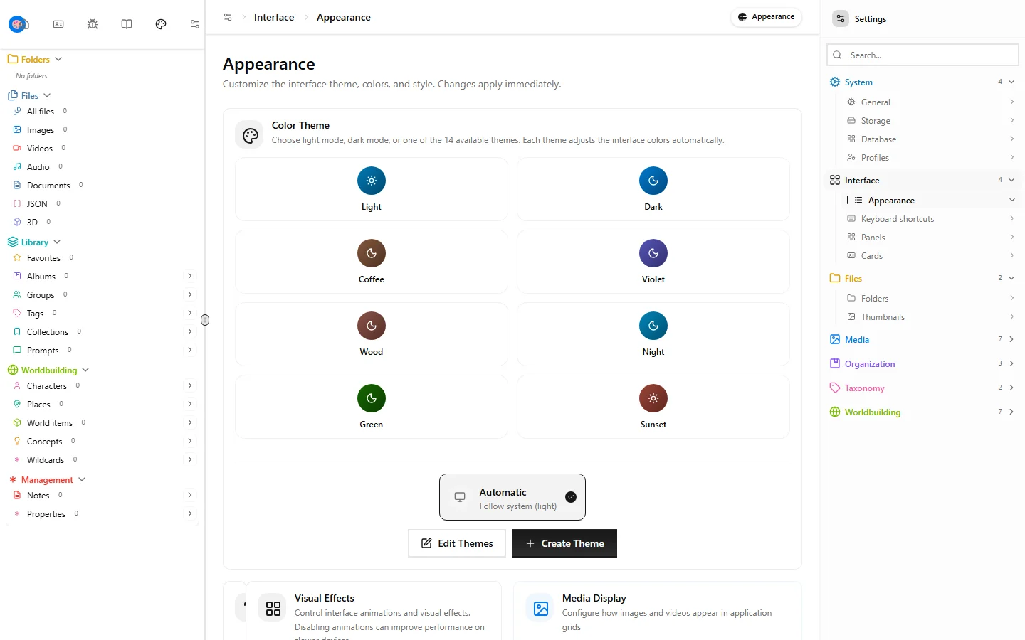 Appearance and layout